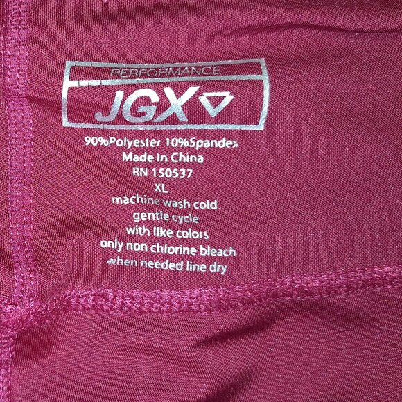 JGX Performance Leggings - Athletic Yoga Pants Red - Size XL - Picture 4 of 5